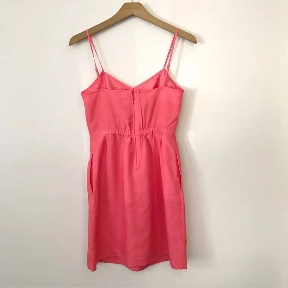 Spaghetti strap pink J. Crew dress size 0